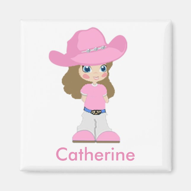 Western Little Cowgirl Magnet (Vorne)