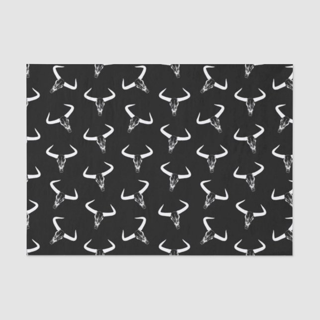 Western Longhorn Bull Horns Design Wüstenschalen Seidenpapier (Vorderseite)