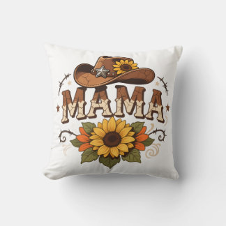Western Mama Sonnenblume Cowgirl Design Kissen