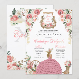 Western Mariachi Charro Quinceañera Einladung