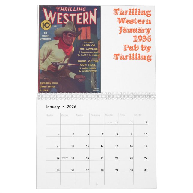 Western-Masse bedeckt Kalender 2012 (Jan 2026)
