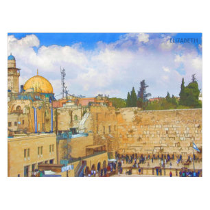Western Mauer in Jerusalem (Mauer der Trauer) Tischdecke