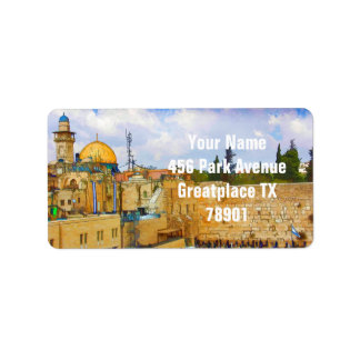 Western Mauer in Jerusalem (Mauer des Elends) Adressaufkleber