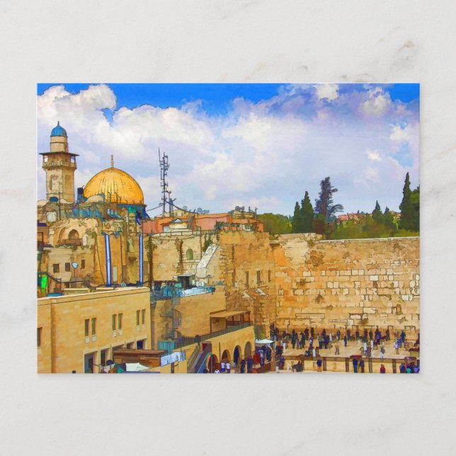 Western Mauer in Jerusalem Postkarte (Vorderseite)