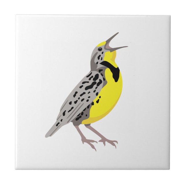 Western Meadowlark Fliese (Vorderseite)