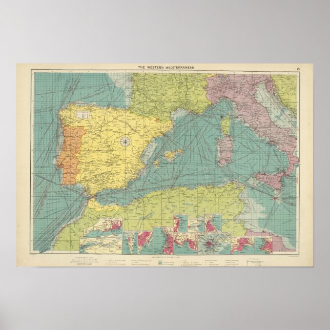 Western Mittelmeer Poster (Vorne)