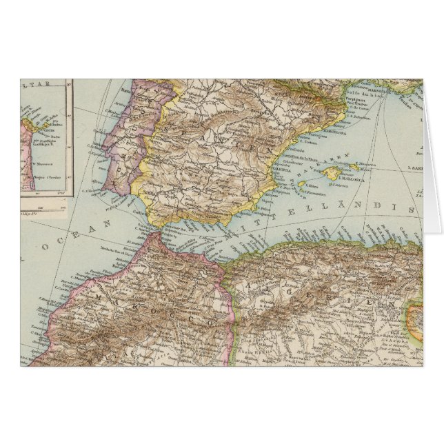 Western Mittelmeerkarte (Vorderseite (Horizontal))