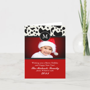 Western Monogram Weihnachtskarte Feiertagskarte