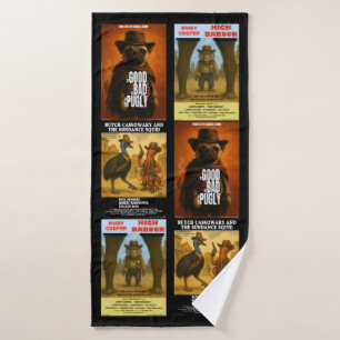 Western-Movieposter-Parodie Badehandtuch