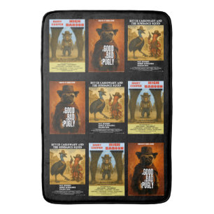 Western-Movieposter-Parodie Badematte