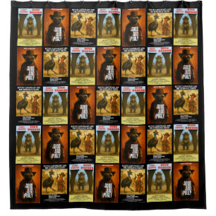Western-Movieposter-Parodie Duschvorhang