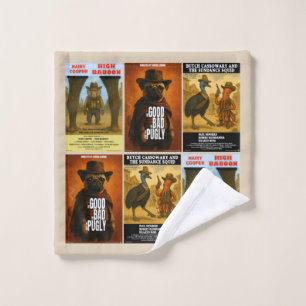 Western-Movieposter-Parodie Waschlappen