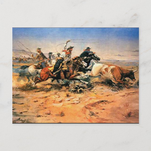 Western-Nostalgie Postkarte (Vorderseite)