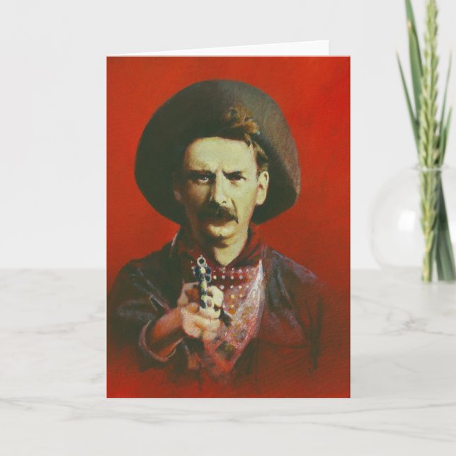 Western Outlaw Grußkarte Karte (Vorderseite)
