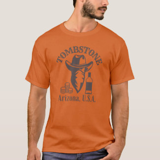 Western Outlaw Tombstone Arizona USA Dunkelbraun C T-Shirt