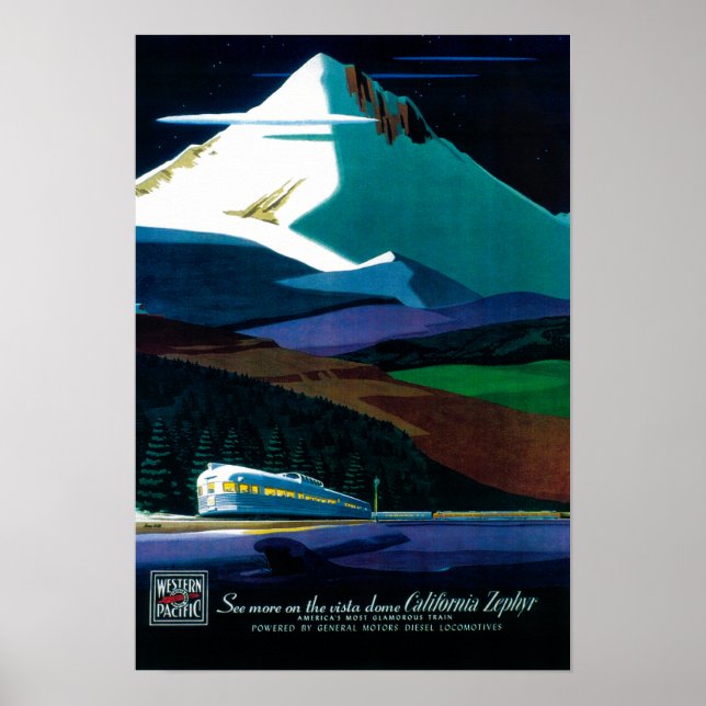 Western Pacific California Zephyr Vintage Poster (Vorne)