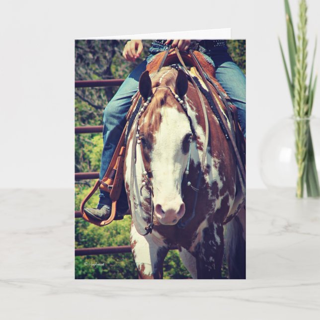 Western Paint Horse, vielen Dank Dankeskarte (Vorderseite)