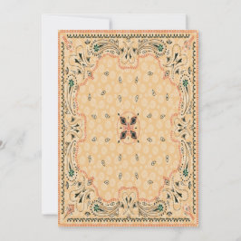 Western Paisley Pattern Einladung Hochzeit