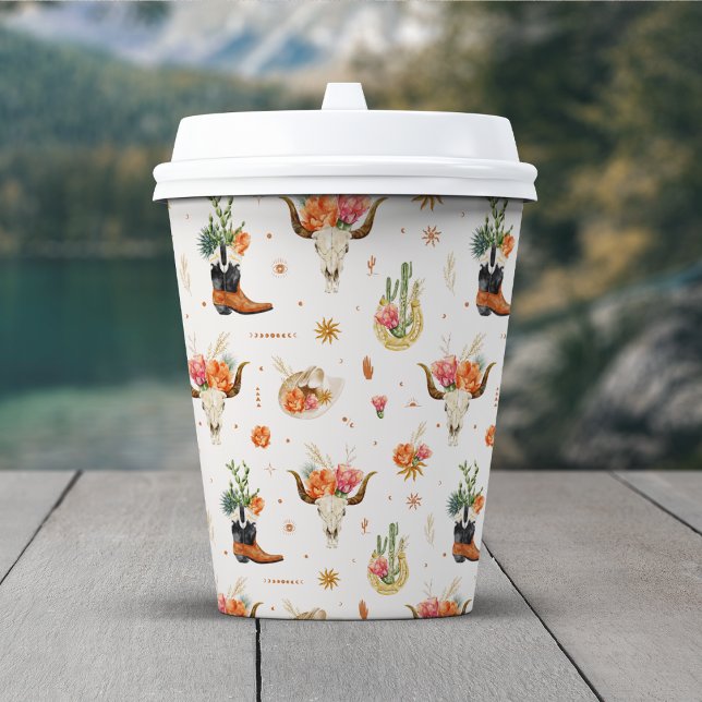 Western Pappbecher (Western Theme Table Decor Paper Cups by Painted Paperie)