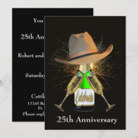Western Party Champagner und Cowboyhut nach Maß