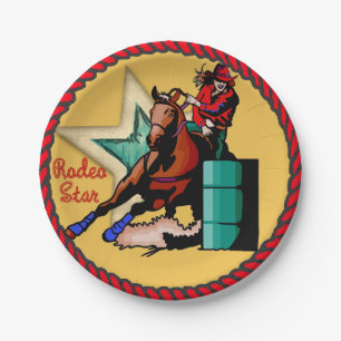 Western Party Cowgirl Barrel Racing Paper Teller