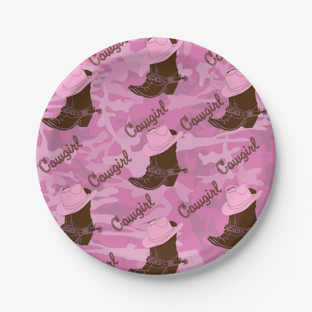 Western Party Cowgirl Boost Paper Teller (Vorderseite)