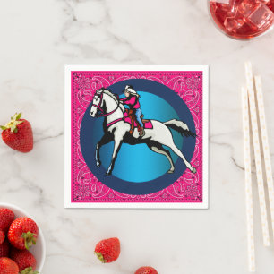 Western Party Cowgirl Kinderreiten Bandana Serviette