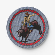 Western Party Denim Print Paper Teller