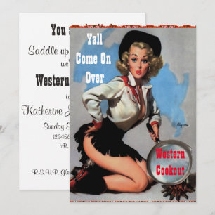 Western Party Kochabend Einladung