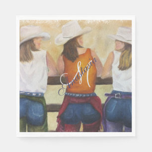 WESTERN PARTY MONOGRAM SERVIETTE