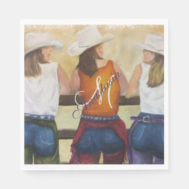 WESTERN PARTY MONOGRAM SERVIETTE (Vorderseite)