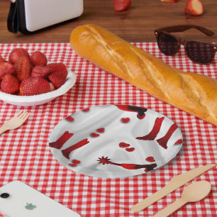 Western Party Papier Teller Valentine oder Hochzei