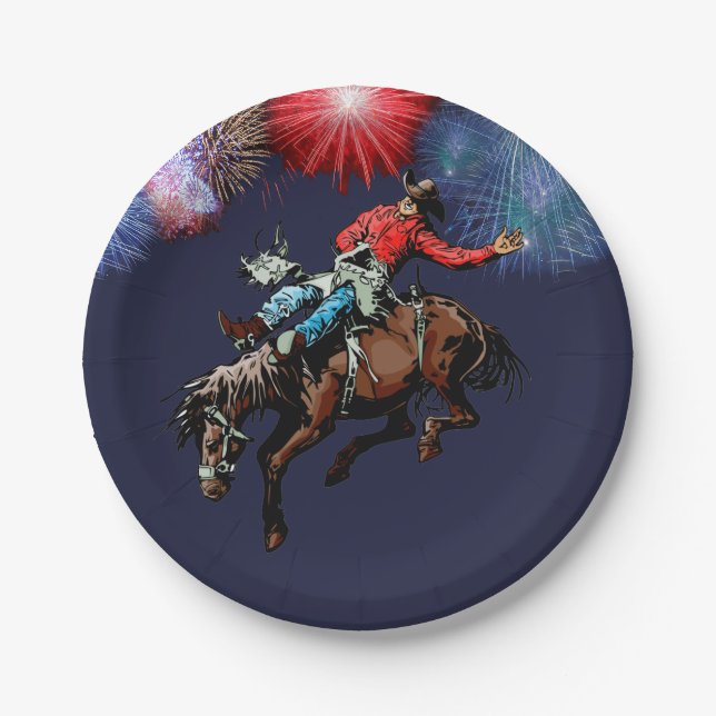 Western Party Rodeo Cowboy Bronc Rider Teller (Vorderseite)