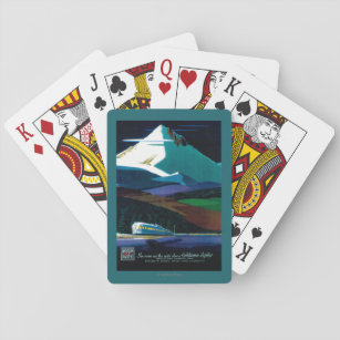 Western-pazifischer Kalifornienzephyr-Vintages Spielkarten