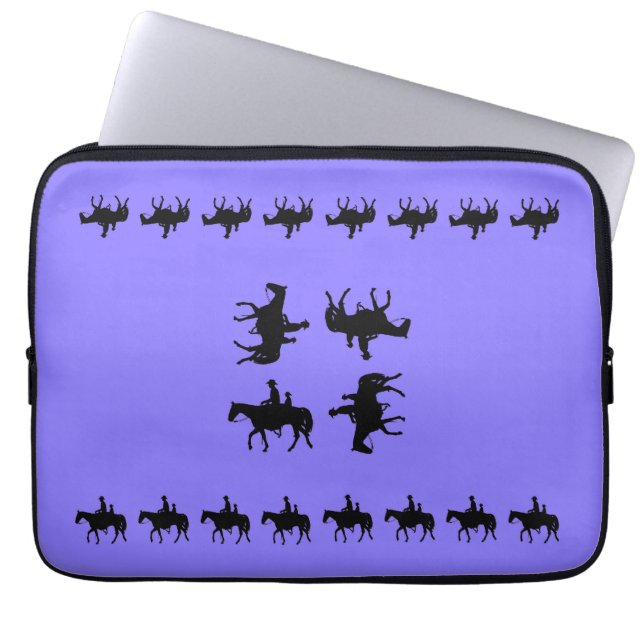 Western Periwinkle - Horseback Silhouettes Laptopschutzhülle (Vorderseite)