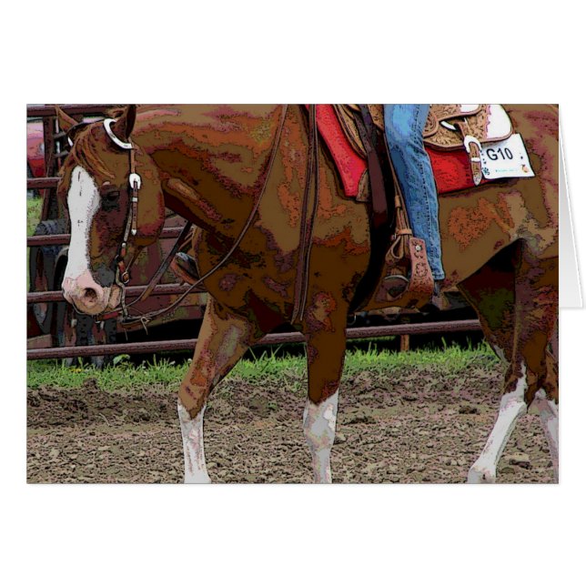 Western-Pferd-Cartoon-Effekt (Vorderseite (Horizontal))