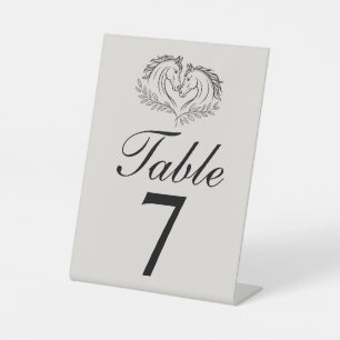 Western Pferd Rustikales Land Hochzeit Tischnummer Sockelschild