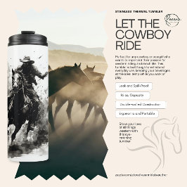 Western Pferd und Rider Thermal Tumbler Thermosbecher