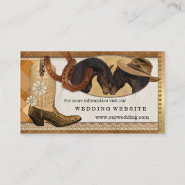 Western Pferde Hochzeit Website Beipackkarte Begleitkarte