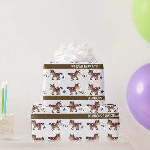 Western-Pferdepersonalisiertes Verpackungs-Papier Geschenkpapier