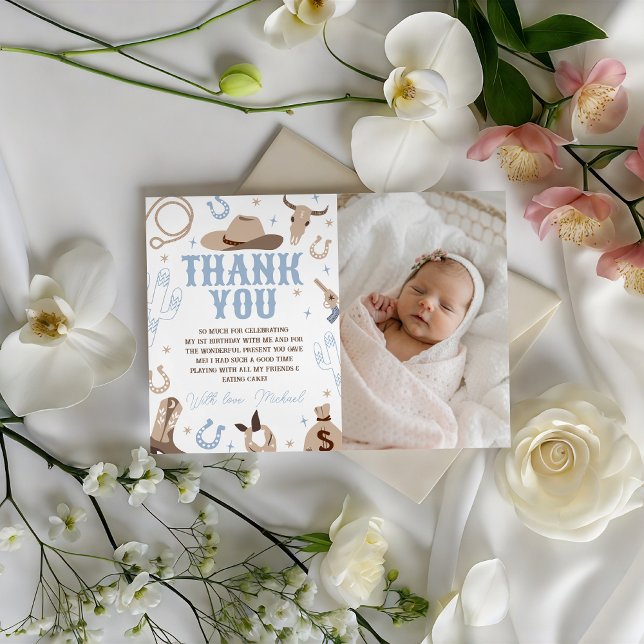 Western Photo Thank You Card Einladung (Von Creator hochgeladen)