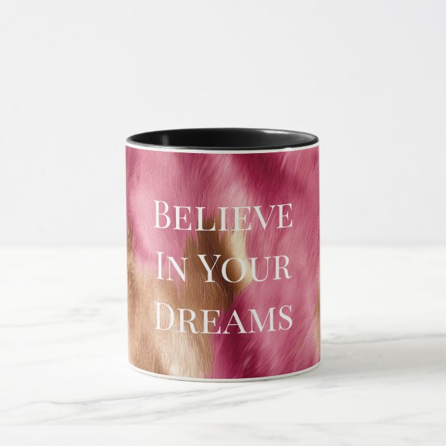 Western Pink Gold Cowgirl Cowhide Tasse (Zentrum)