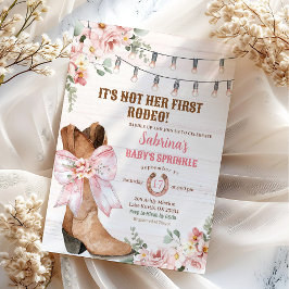 Western Pink nicht ihr erstes Rodeo Baby Sprinkle Einladung
