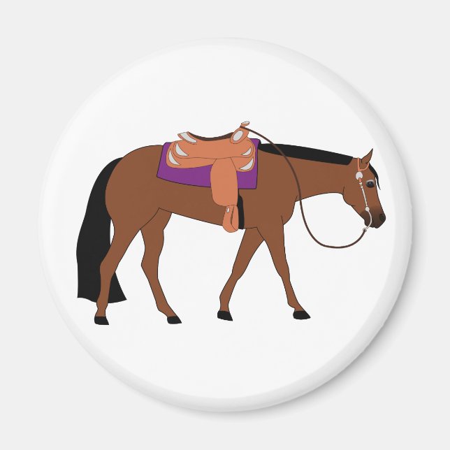 Western Pleasure Horse Magnet (Vorne)