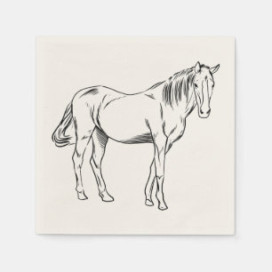 Western Pony Farm Party Serviette