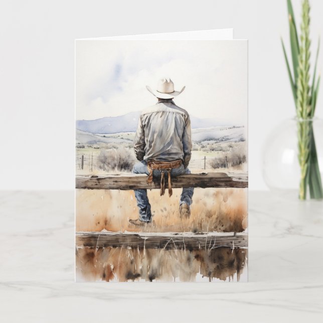 Western Prairie Zeitlose Liebe und Erinnerungen Karte (Vorderseite)