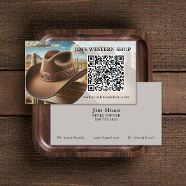 Western QR Code Business Cards Visitenkarte