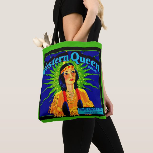 Western Queen orange crate label print Tasche (Von Nahem)