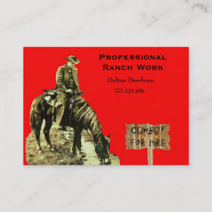WESTERN-RANCH-COWBOY-GESCHÄFTS-KARTETEMPLET VISITENKARTE