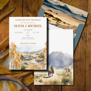 Western Ranch Faire-part de mariage